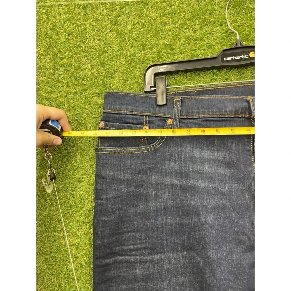Levis 541 Mens 46x28 Athletic Taper Dark Wash Denim Blue Stretch Extra Room NWT